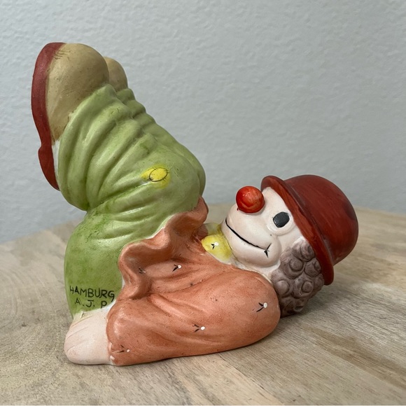 Vintage Hand Painted Happy Clown Bookends - Picture 8 of 11